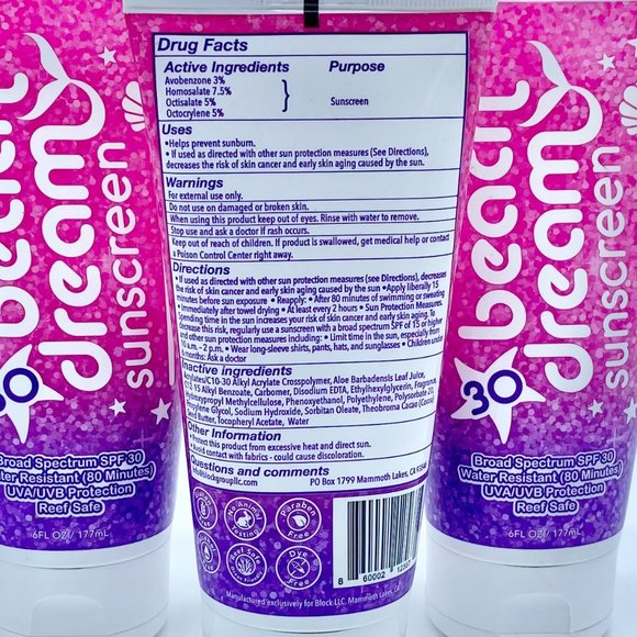 Beach Dream Sunscreen Broad Spectrum SPF 30 - 6 fl. oz. - (3 Bottles) - Picture 4 of 4
